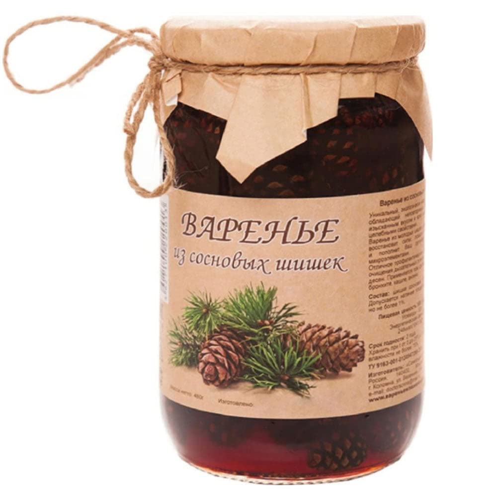 Pine Cone Jam Preserves with Baby Pine Cones 480g/ 16.93 oz by Samsonov and Partners Pack of 2